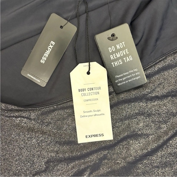 Express Women's Body Contour Bodysuit Size XL Shine One Shoulder Long Sleeve NWT - Picture 15 of 16